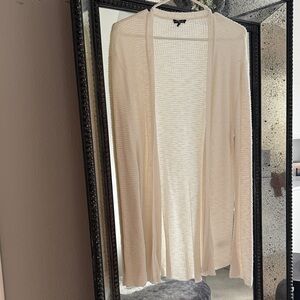 Express Cream Open-Front Cardigan